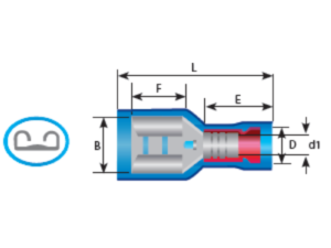 7-Full İzoleli Ekstra Yüksüklü Polyamid Dişi Faston Ucu